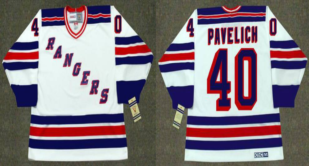 2019 Men New York Rangers #40 Pavelich white CCM NHL jerseys